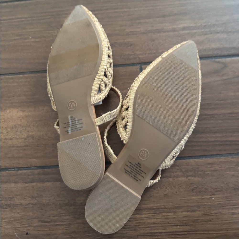 a new day Beige Crochet Pointed Slingback Espadrille Mule - Picture 9 of 10
